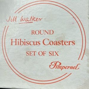 Pimpernel hibiscus coasters